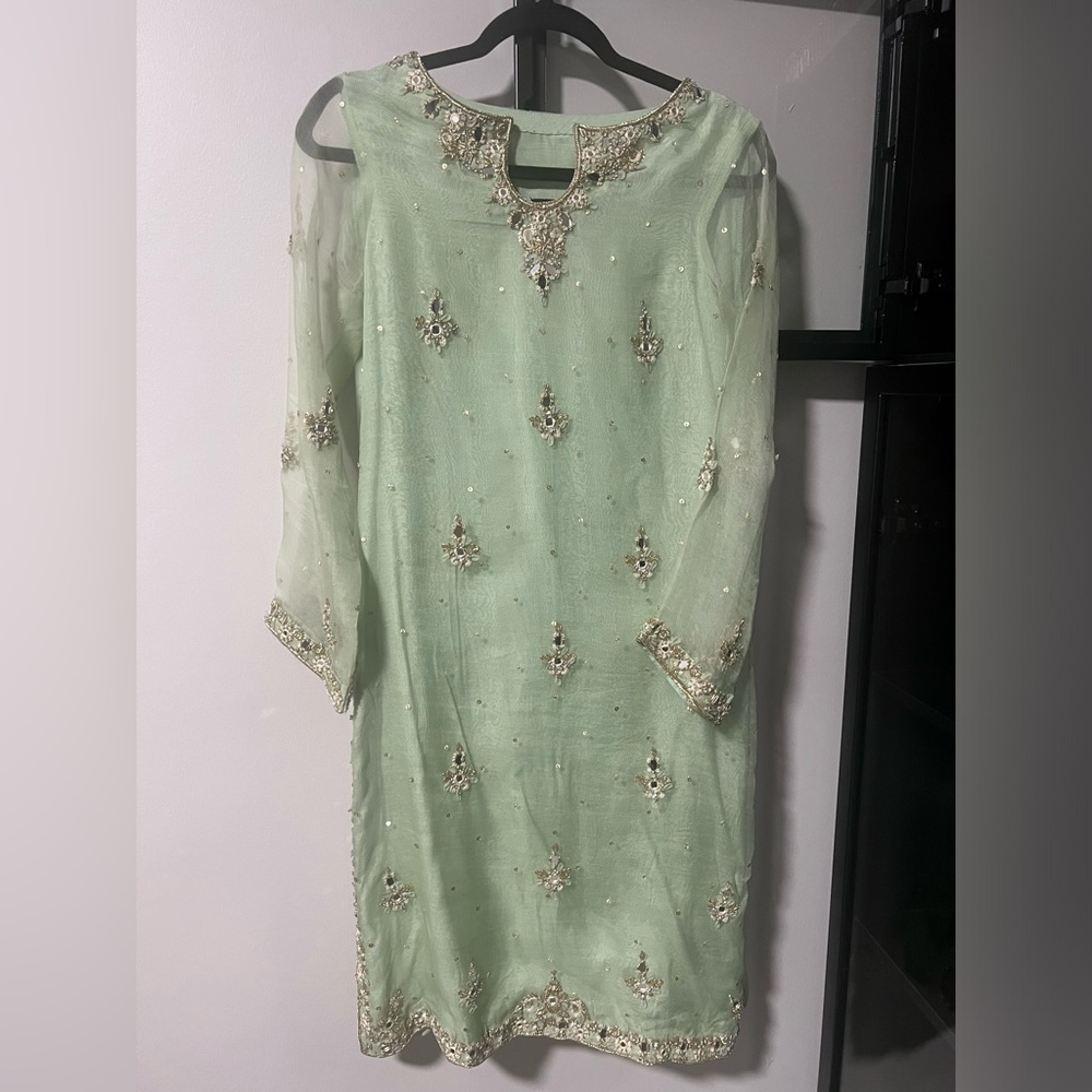 Agha Noor Mint Green Outfit